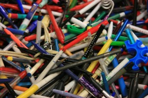 reuse_story A drawer-full of pens is one of the many treasure troves at the Depot.