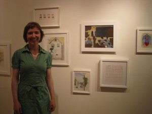 jenny Artist Jenny Ottinger hangs her work at the Johansson Projects gallery.