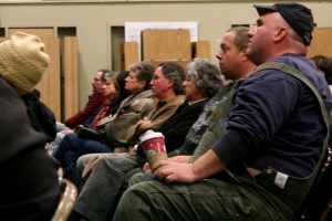 batts_crowdlistens Residents of District 4 listen to Oakland Police Chief Anthony Batts as he outlines his public safety strategy for 2010