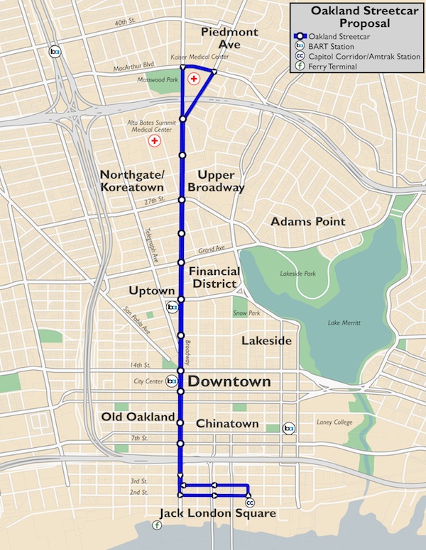 A streetcar for Oakland? A student shares his plan | Oakland North
