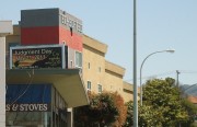One of Family Radio's Judgment Day billboards appears on a building on Ashby Avenue. Photo by Jill Cowan.