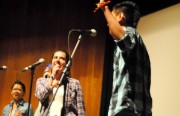 Members of the Lowell, Massachusetts team perform at the Brave New Voices International Youth Poetry Slam on Saturday at the Oakland Museum. (Photo by Ryan Phillips)