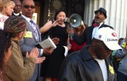 Mayor Jean Quan showed her support for the West Oakland Job Resource Center at a rally before Tuesday's City Council meeting.