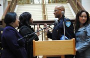 Johnson officially sworn in as Police Chief by City Clerk LaTonda Simmons, March 2012. Photo by Ryan Phillips