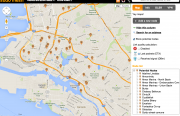 Map showing potential nodes of a planned wireless mesh network in Oakland. (Courtesy of Sudo Mesh)