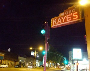 Geo Kaye's bar