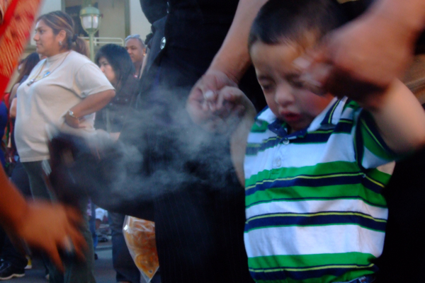 Smoke from Copal resin incense
