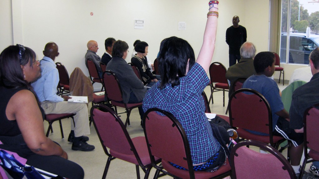meeting about parolee center