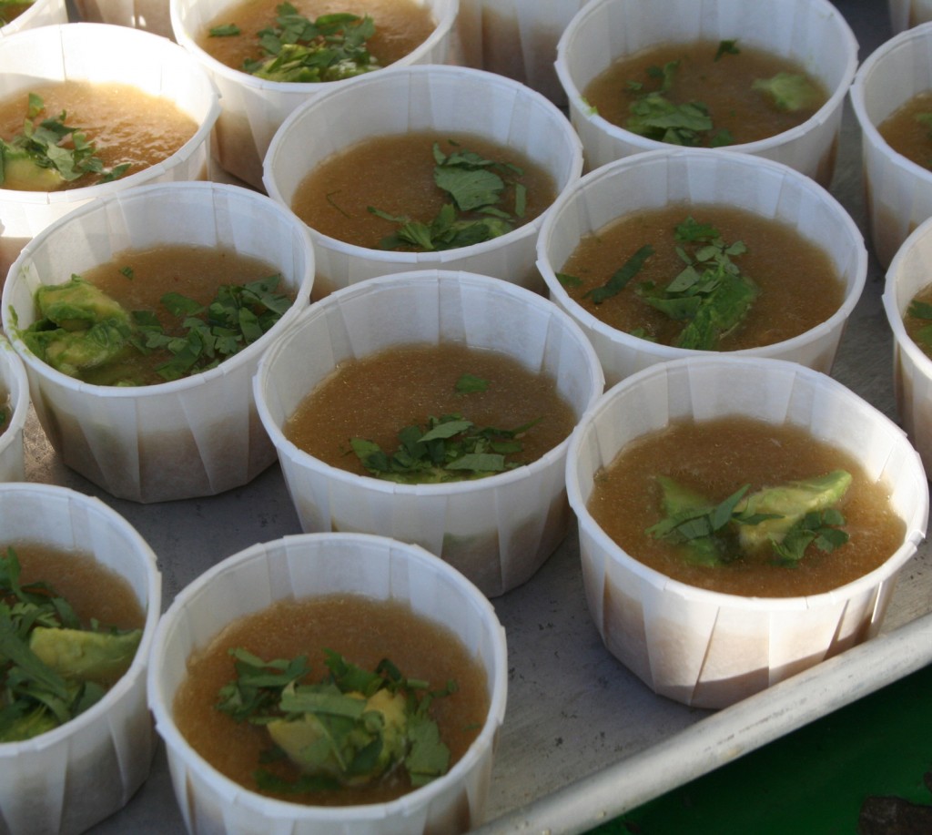 Gazpacho served at Dona Tomas