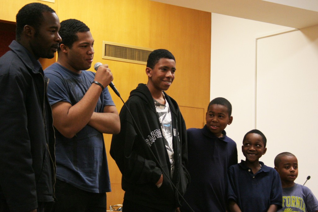 Students speak at a school board meeting in 2010 about the importance of AAMA.
