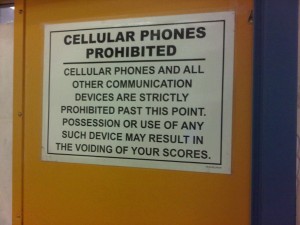 Cell phone sign