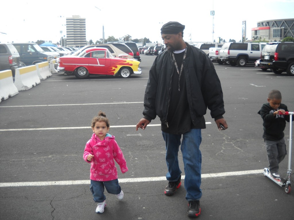 Derrick Jones with daughter