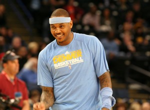 Denver Nuggets forward Carmelo Anthony was all smiles before and after the victory over Golden State on Monday night. "I think any given night, man, if we come out and do what we've got to do and play the way we go out and play, we're a tough team to beat," he said after the win.