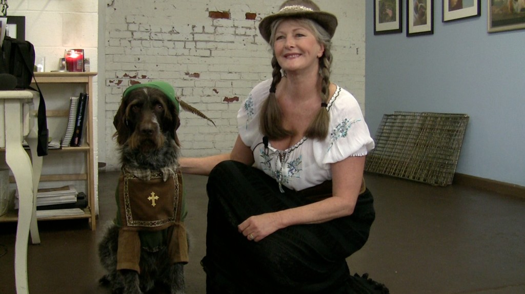 Rio Vista resident Amy Franklin with her 3-year-old German Wirehaired Pointer, Behr. The two took home the prize for Most Original Costume.