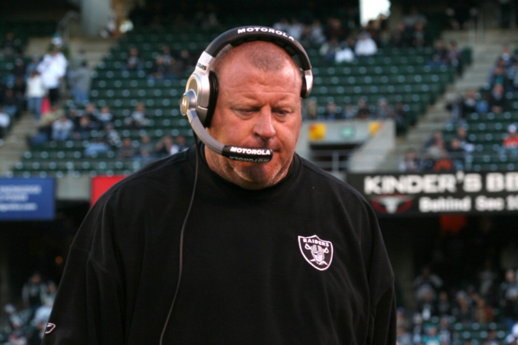 Raiders head coach Tom Cable looks on during a home game earlier this season. The coach was officially let go on January 4. Photo by Kevin Fixler.