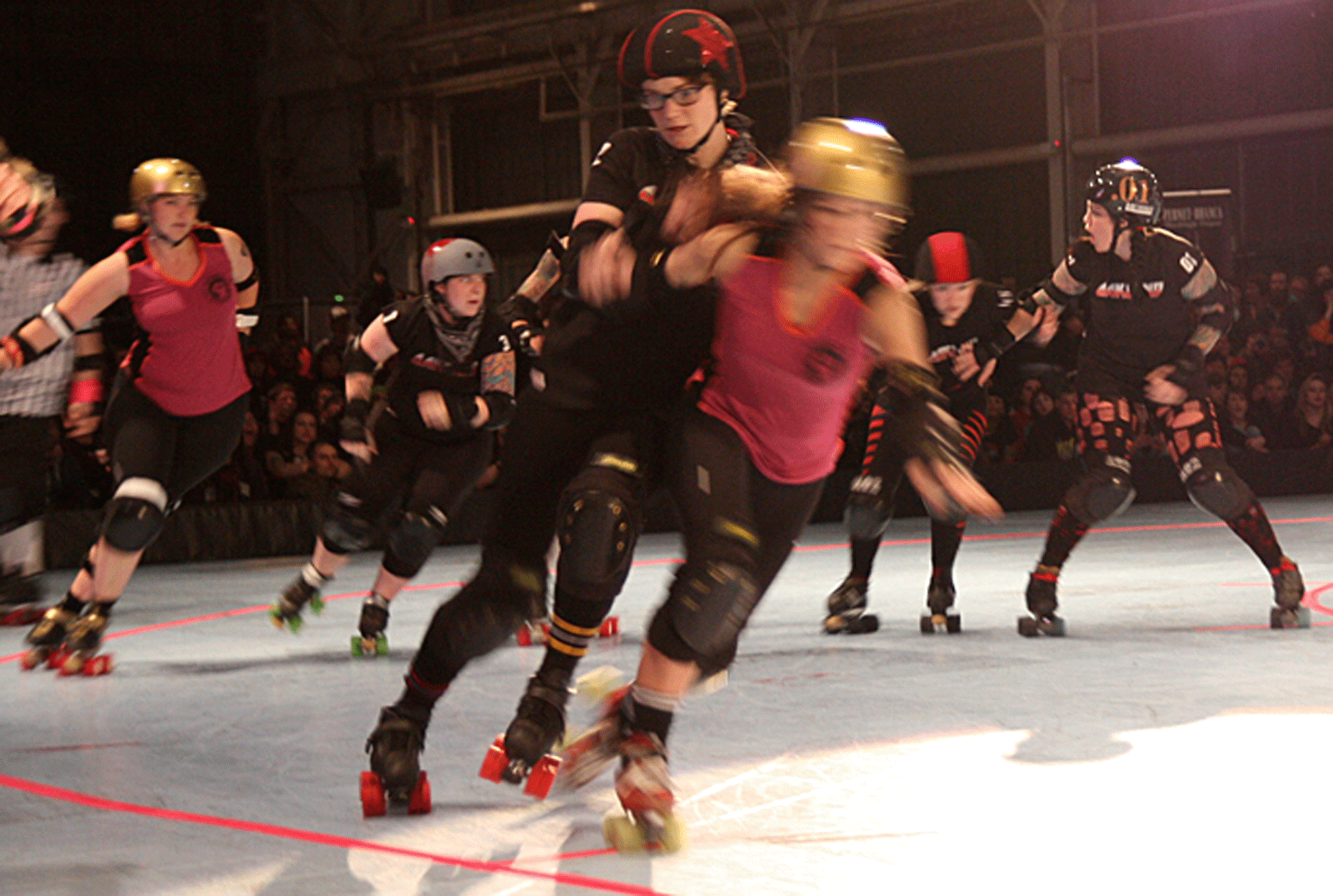 The Oakland Outlaws face off against the newest Bay Area Derby Girls