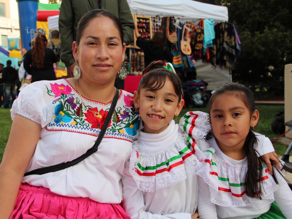 woman and her daughters