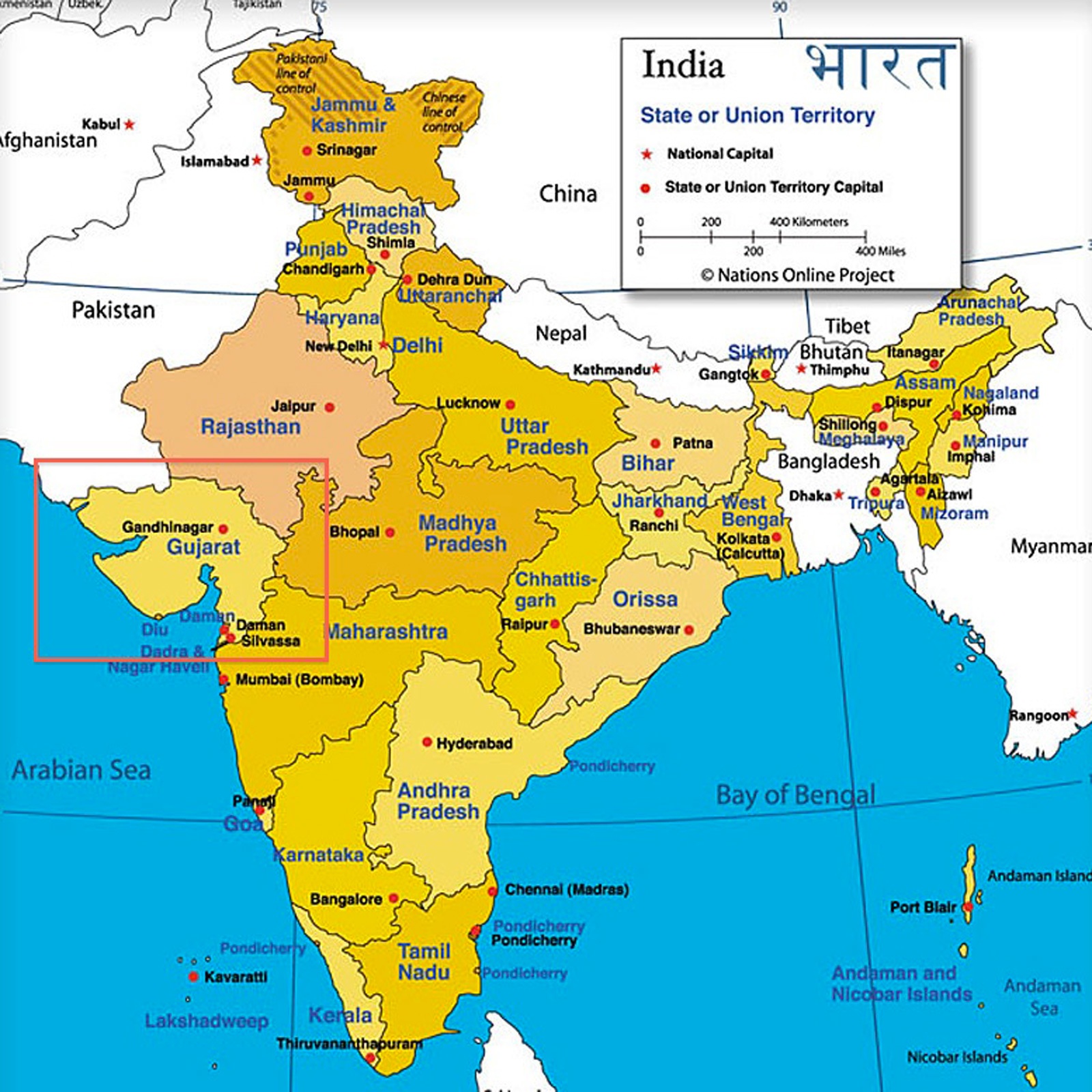 Is Pakistan In India Map