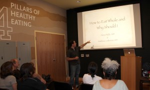 Dr. Matthew Lederman leads a free lecture during the Lake Merritt Whole Foods' Wellness Club opening week. 