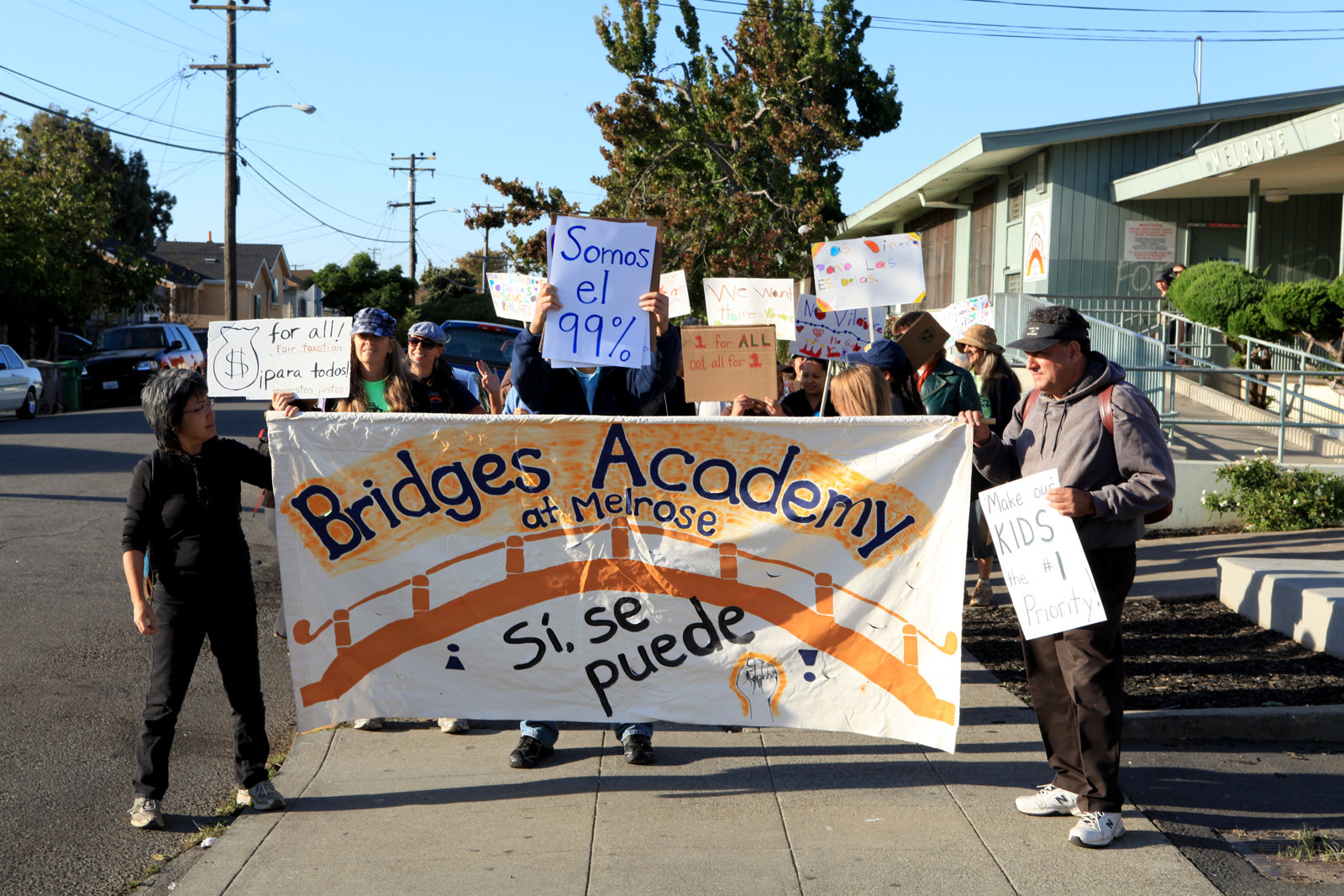 At Bridges Academy, a school's teaching staff marches to support Occupy ...