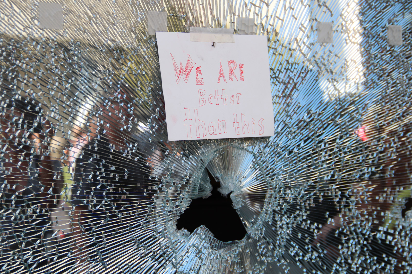 In Front Of Downtown Banks, Some Protesters Smash Windows While Others ...