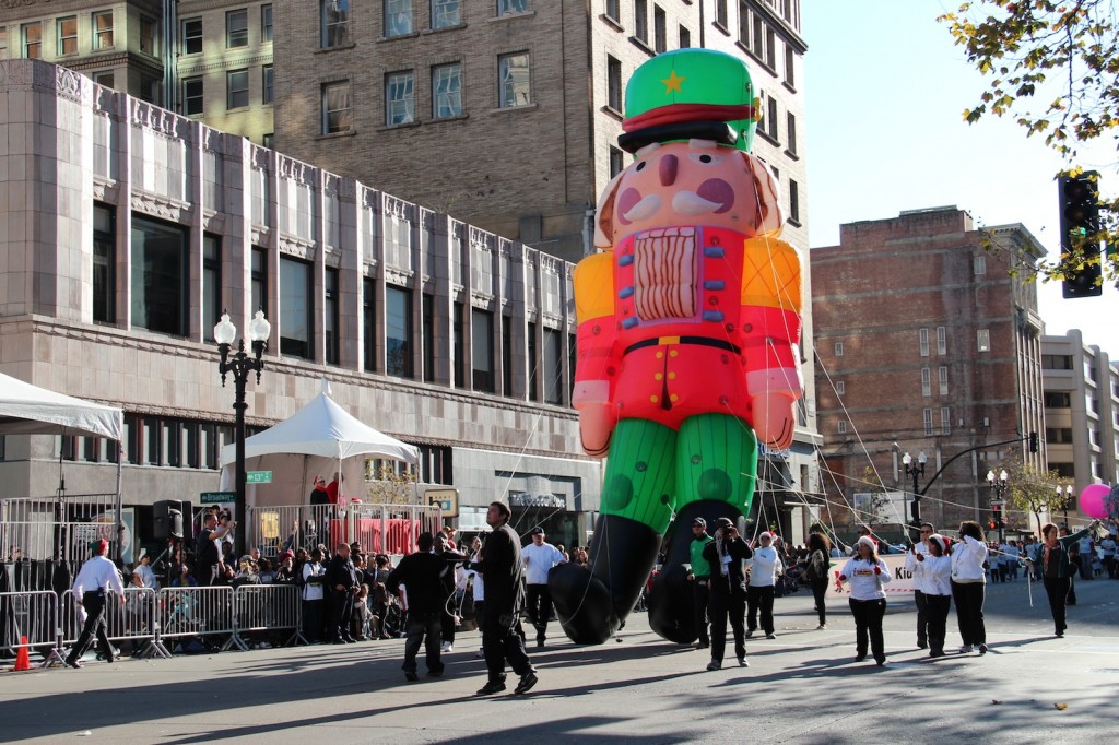 Giant balloons floated down Broadway Street during Saturday's 12th annual Comcast America's Children's Holiday Parade.
