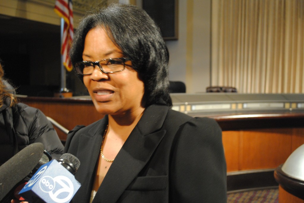 Teresa Reed, Oakland's new fire chief, answers questions from reporters ...