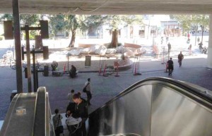 The Rockridge BART Plaza in Oakland.