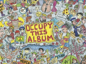 Cover art for Samel's Occupy This Album, a collage of cartoon Occupy protesters