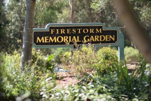 Firestorm Memorial Garden sign