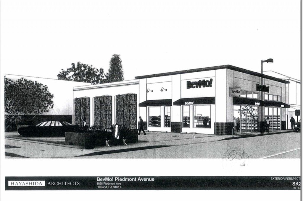 Proposed design for BevMo on Piedmont Avenue if conditional permits are approved by the city.