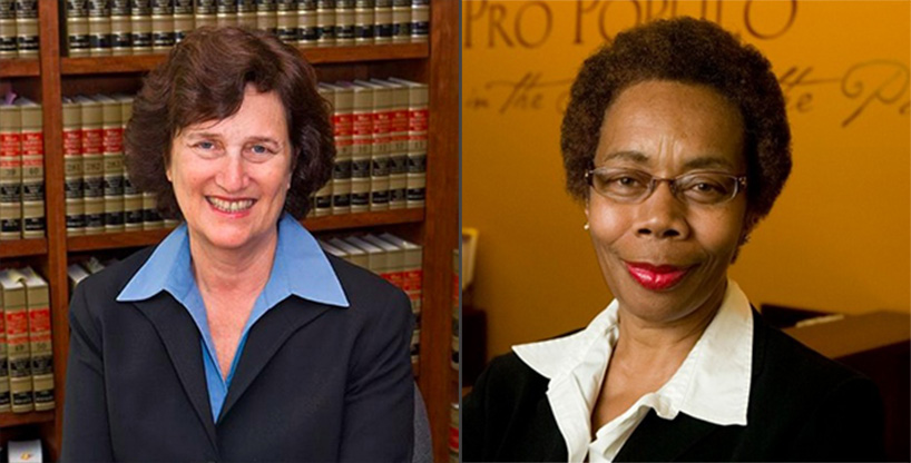 Candidates running for the City Attorney's Office, Jane Brunner (Left), Barbara Parker (Right). Brunner's photo courtesy of http://www.kenricephotopeople.com/