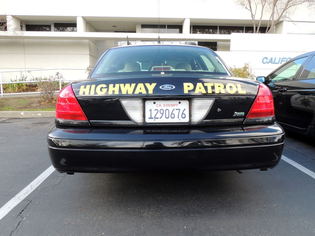 Back of a Highway Patrol car