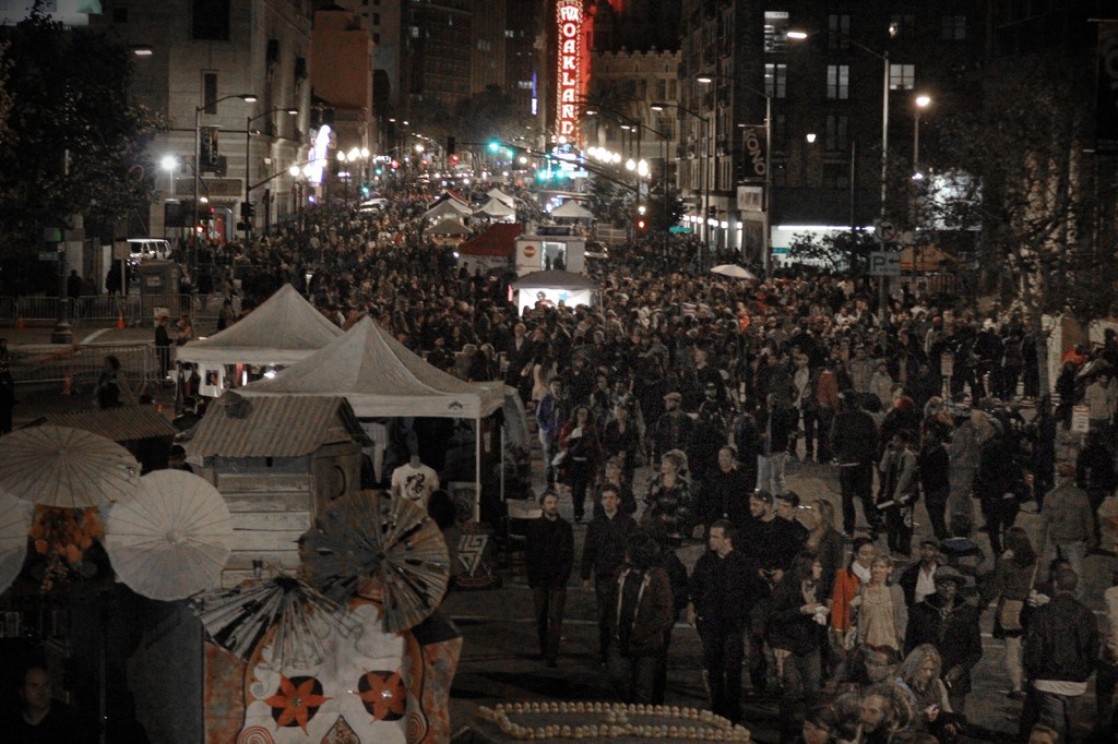 The November 2 First Friday event was smaller and shut down earlier than the October event, which organizers say drew nearly 20,000 people.