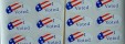 Sheets of red white and blue I voted stickers