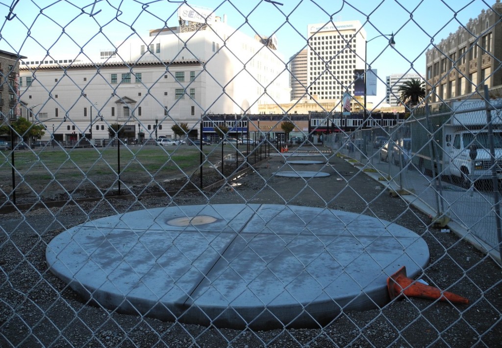 Cement platforms will anchor the massive sculptures on show in Uptown Art Park when the public cultural space opens early next year.