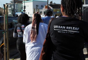Urban Releaf brought volunteers out to plant nearly 20 new trees.