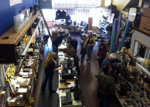 The view from David Sarber's upstairs office.