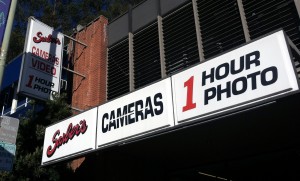The outside of Sarber's Cameras in Montclair Village in Oakland will close at the end of January.