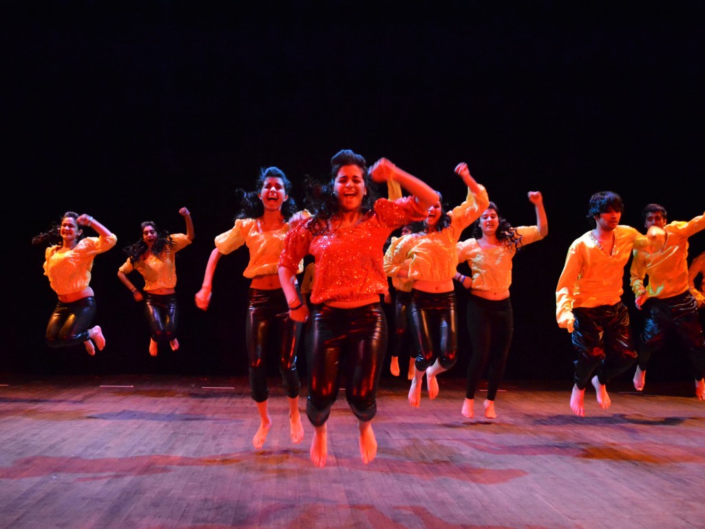 College students practice their Bollywood dance performance hours before the real competition starts at Bollywood Berkeley.