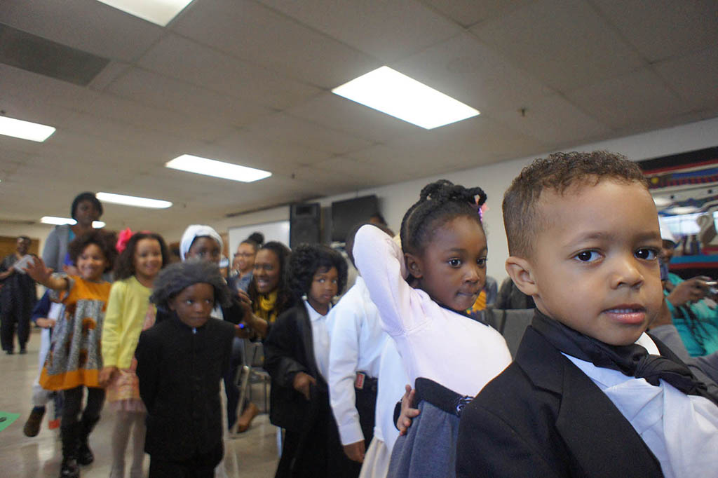 Children celebrate Black History Month at Ile Omode 