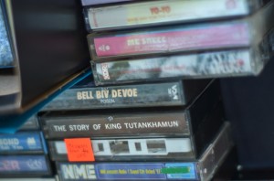 Cassettes for sale at Cassette Store Day.