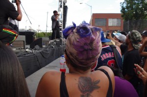 The crowd looks on as hip hop reporter and radio host Sway Calloway introduces Hieroglyphics to the stage. Photo by James Reddick.