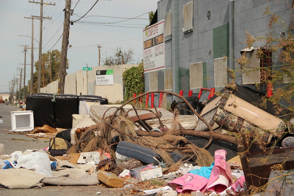 "G Street is world famous," said Peter Dunlap, with Oakland Public Works. The illegal dumping piles on G Street are some of the largest and consistent in the city. This one is at the corner of G Street and 89th Ave.