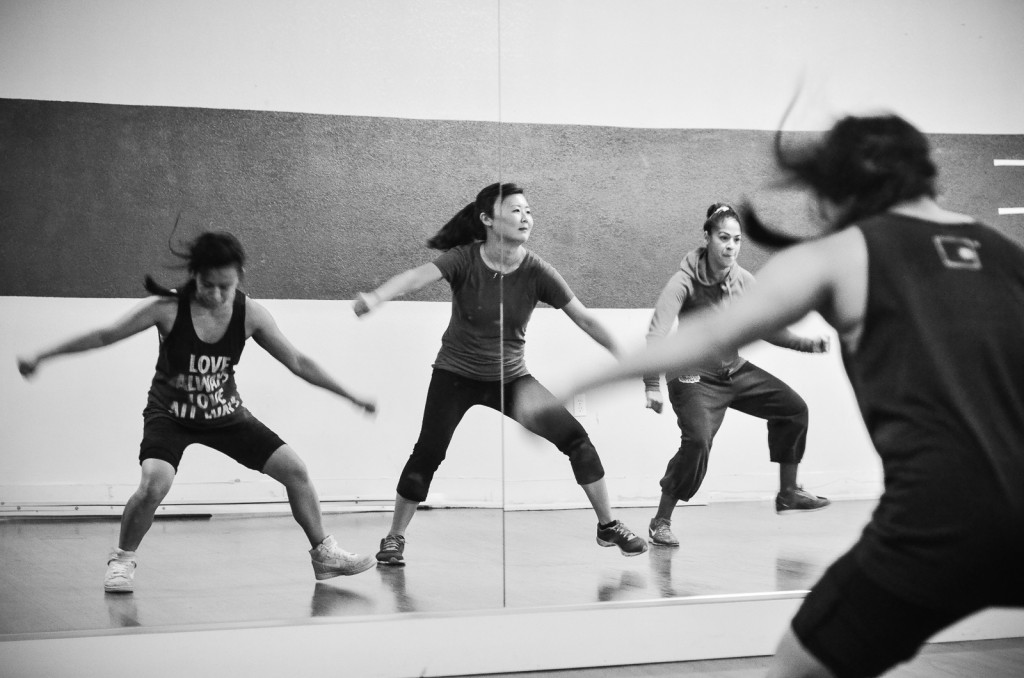 Mix'd Ingrdnts dancers rehearse hip hop routines.