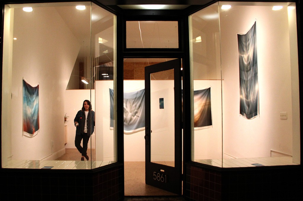 Tessa Watson in her North Oakland textile gallery and studio called OGAARD. Photo by James Reddick.