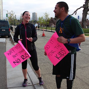 Daniel Mejia, 28, ran the half-marathon in the Fifth Annual Oakland Running Festival, which took place on March 23 at Snow Park/Lake Merritt.