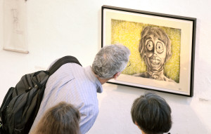 Printmaking students