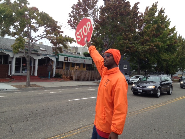 Nico Wells is a crossing guard in Oakland.