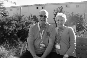 black and white photo of an Oakland couple
